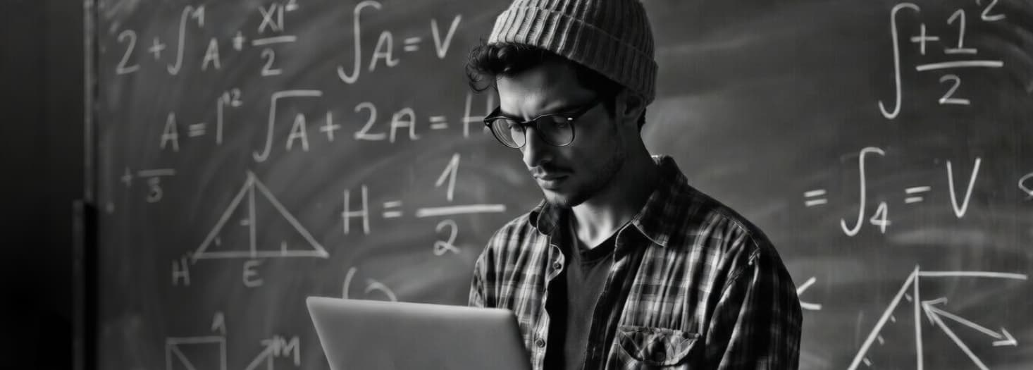 estudiante de ingenieria matematica con ordenador