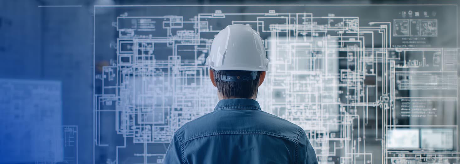 ingeniero físico de espaldas